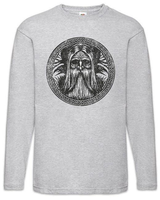 Urban Backwoods Langarmshirt Odhin Knot Circle Langarm T-Shirt Runen Runes Walhalla Odin in Gray für Herren