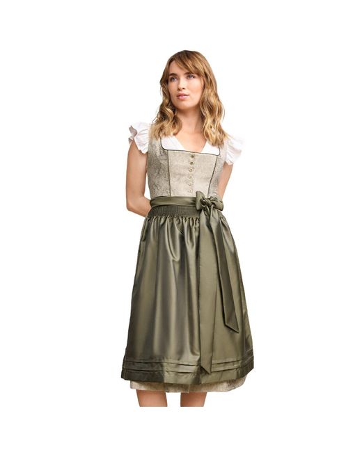 Krüger Madl Green Ü Madl Krüger Collection Dirndl 'Aniani' 414069, Schilf