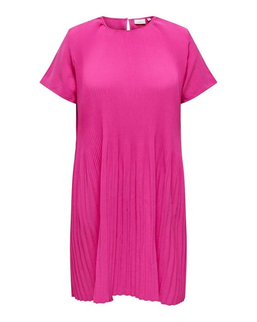 Only Carmakoma Pink Minikleid CARBADOTTE /S BLK DRESS WVN (BEZUG)