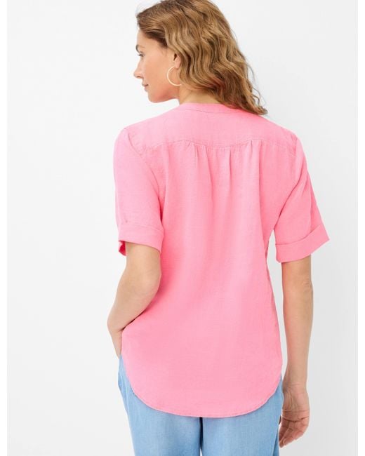 Brax Pink Kurzarmbluse Style VERI