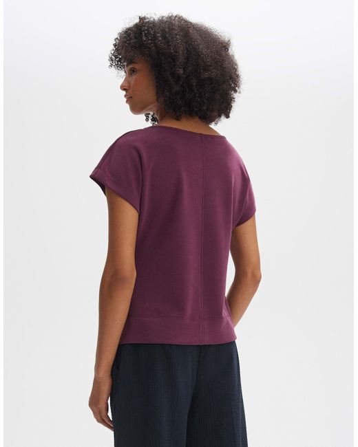 Opus Purple Sweatshirt Giwari schmale Passform Sweatware