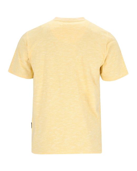 Hajo T-Shirt mit Frontprint in Slub-Garn allover in Natural für Herren