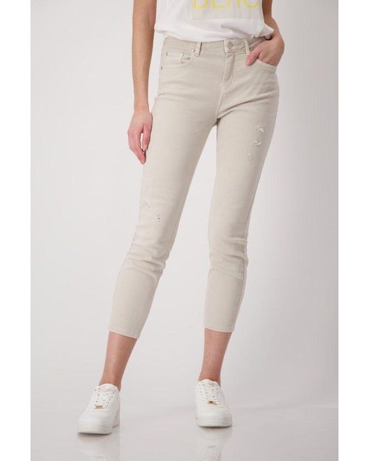 Monari White 5-Pocket-Jeans Hose light sand