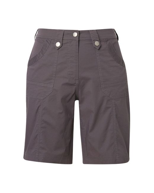 Ulla Popken Blue Funktionshose Cargo-Bermuda Komfortbund 4-Pocket-Schnitt