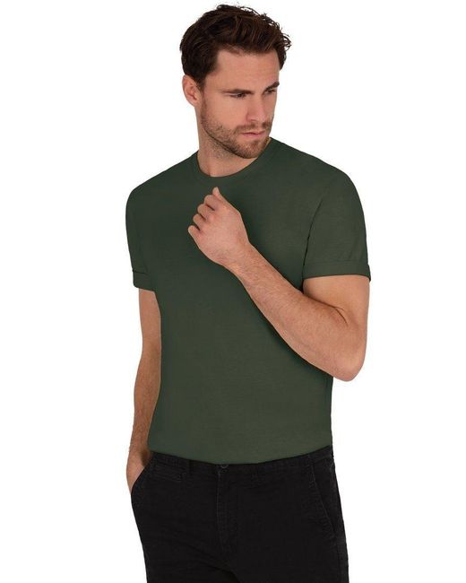 Trigema T-Shirt DELUXE Baumwolle (1-tlg) in Green für Herren