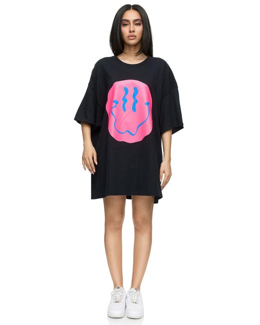 Worldclassca Red T- Sommer Oberteil PRINT - SMILE - OVERSIZED SHIRT