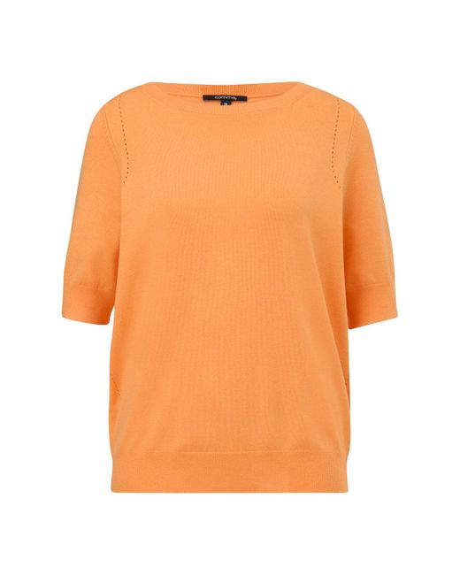 Comma, Orange Sweatshirt Strickpullover