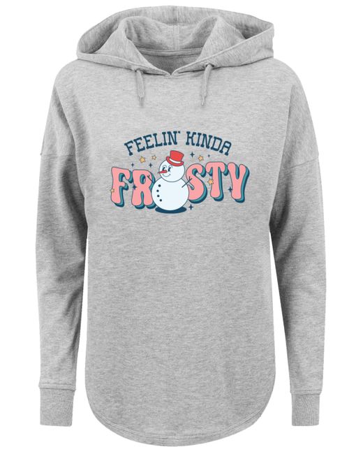 F4NT4STIC Gray Kapuzenpullover Feelin Kinda Frosty Snowman Premium Qualität