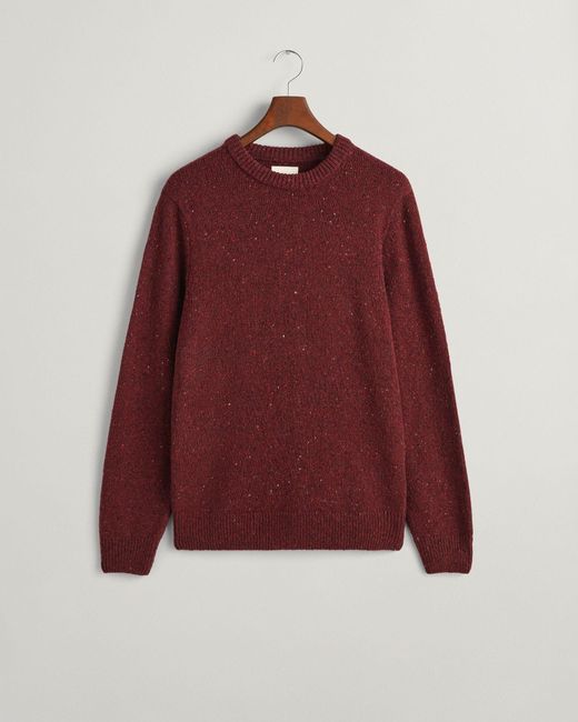 Gant Rundhalspullover in Red für Herren
