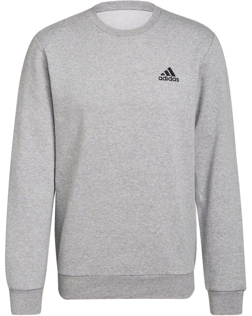Adidas ESSENTIALS FLEECE Sweatshirt grau in Gray für Herren