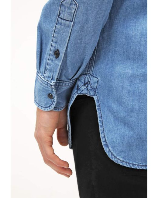 DIESEL Langarmhemd Stark CAMICIA Hemd Jeanshemd in Blue für Herren
