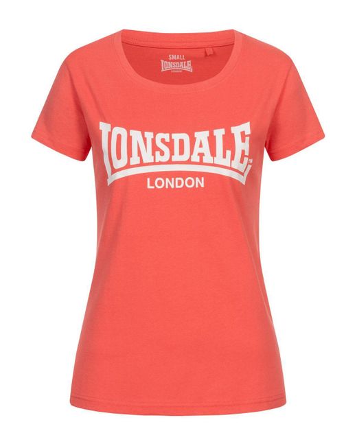 Lonsdale Pink T-Shirt Cartmel