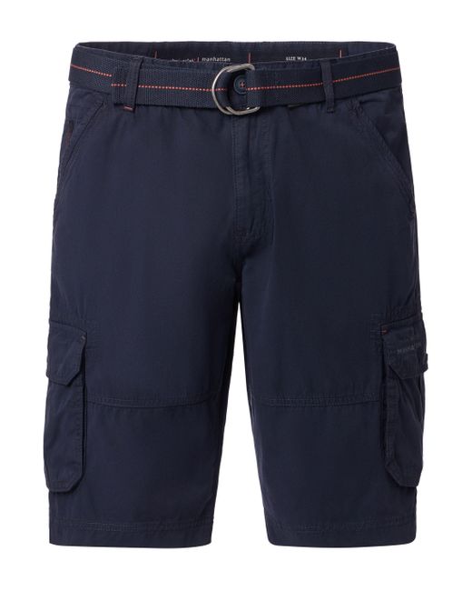 CASA MODA Cargobermudas 554388700 mit Gürtel 100% Baumwolle Regular Fit in Blue für Herren