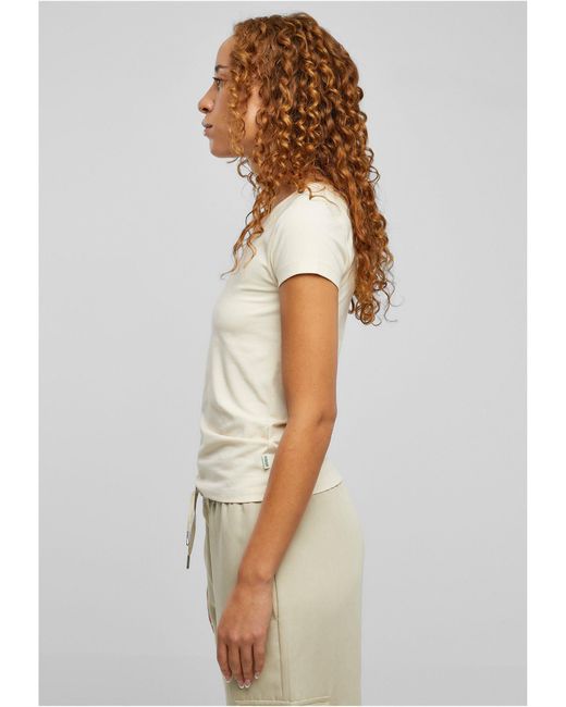 Urban Classics Kurzarmshirt Ladies Organic Asymmetric Neckline Tee (1-tlg)  in Natur | Lyst DE