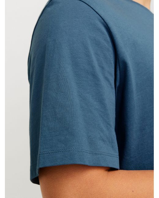Jack & Jones Rundhalsshirt JJEORGANIC BASIC TEE SS O-NECK NOOS PLS mit Rundhalsausschnitt in Blue für Herren