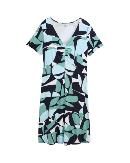 Tom Tailor Blue Sommerkleid Kleid mit Raffungen