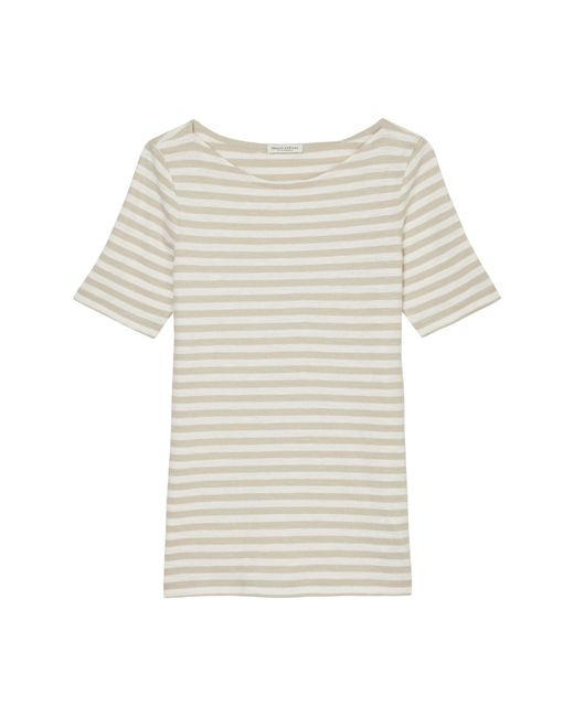 Marc O' Polo White Shirtbluse T-shirt, short sleeve, boat neck, s