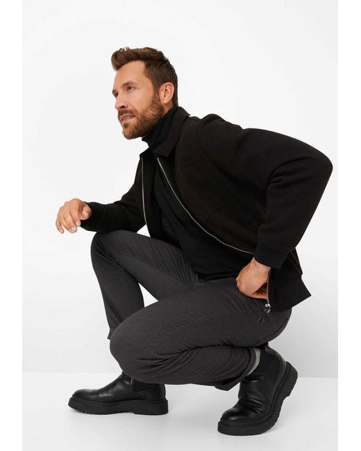 Brax 5-Pocket-Hose CADIZ Wool-Look aus softem Baumwoll-Mischgewebe in Black für Herren