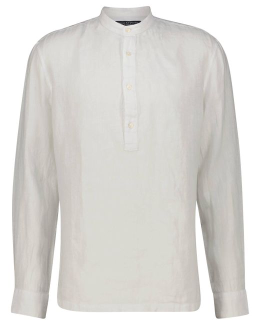 Marc O' Polo Langarmhemd Leinenhemd Regular Fit (1-tlg) in White für Herren