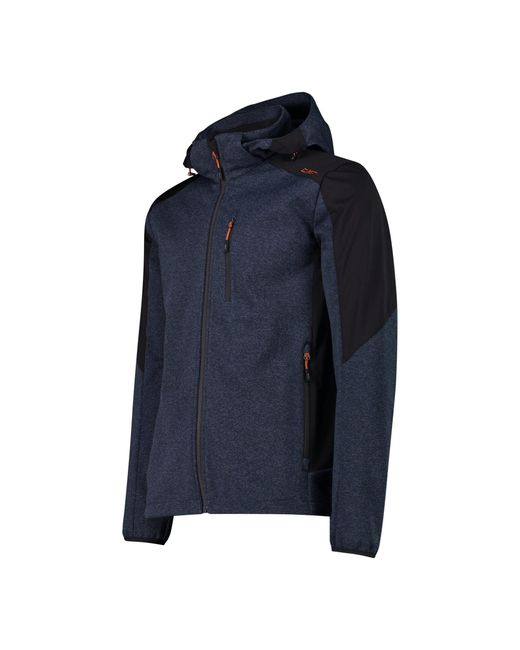 CMP Softshelljacke Softshell Jacke ZIP HOOD 35A5697 in Blue für Herren
