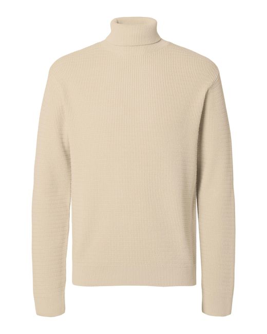 SELECTED Strickpullover in Natural für Herren