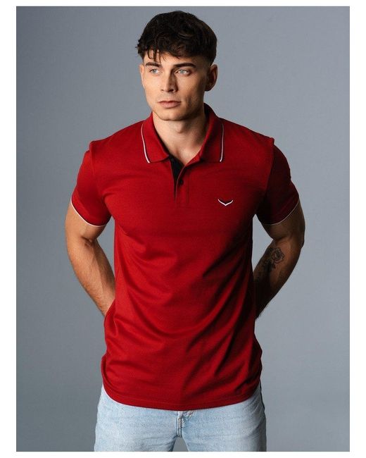 Trigema Poloshirt Slim Fit Polohemd (1-tlg) in Red für Herren