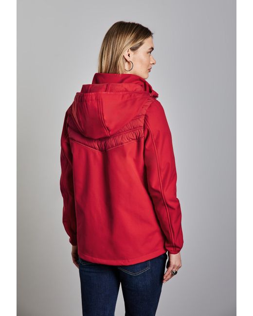 Street One Red Softshelljacke mit Kapuze und Tunnelzug
