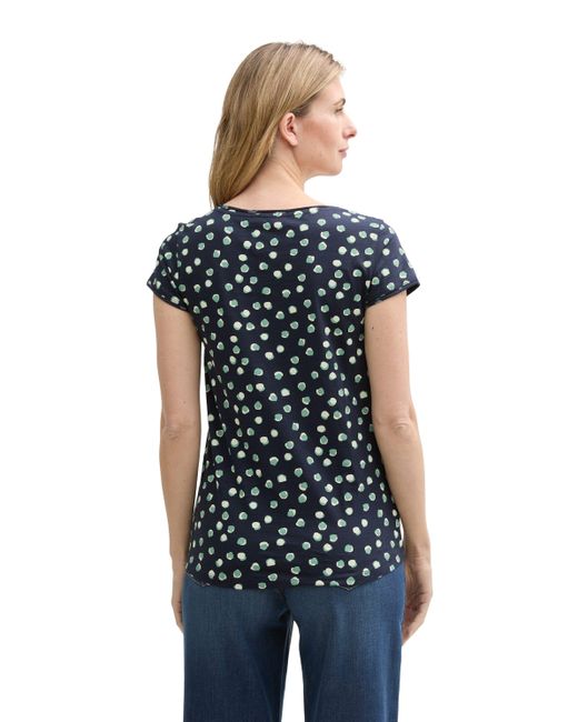 Tom Tailor Blue T-Shirt mit All-Over Print