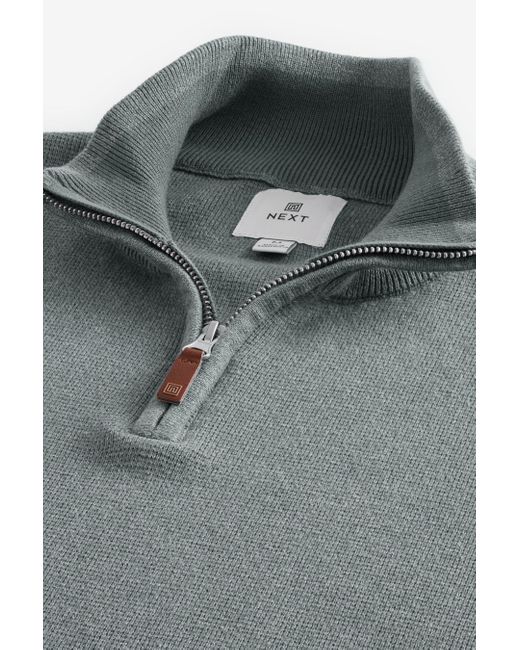Next Regular Fit Premium-Troyer aus 100 % Baumwolle (1-tlg) in Gray für Herren