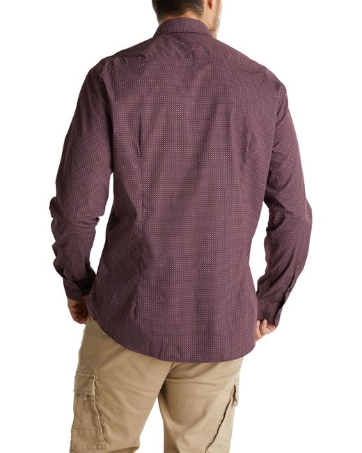 Esprit Langarmhemd in Purple für Herren