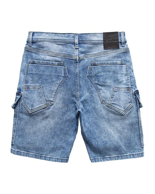 Amaci&Sons BEXLEY Cargoshorts Bermuda Jeans Short Hose Regular Fit in Blue für Herren