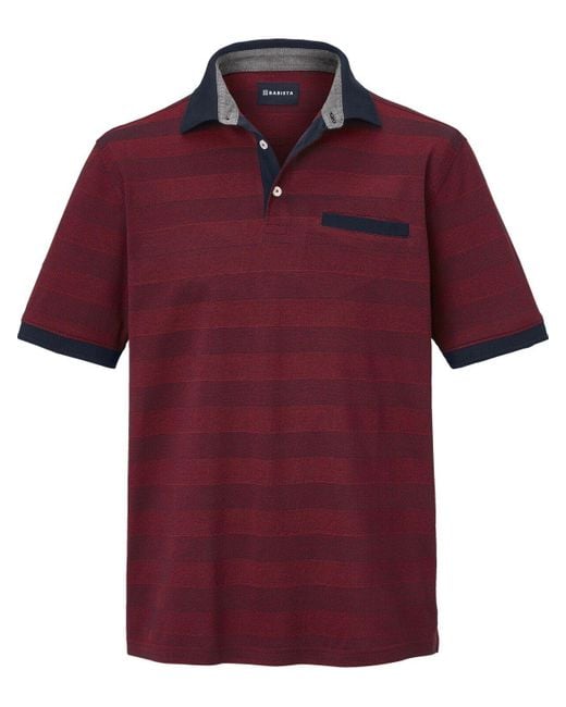 Babista Poloshirt GIVILA in Piqué-Qualität in Red für Herren