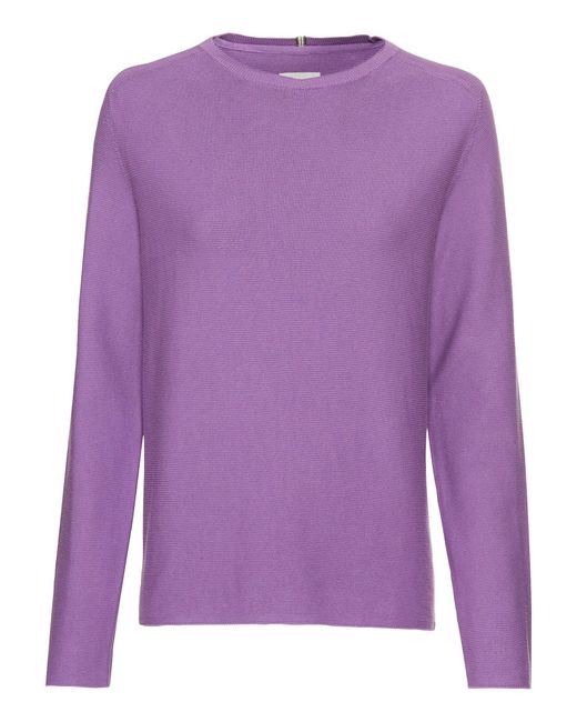 Camel Active Purple Strickpullover aus reiner Baumwolle Markenlabel