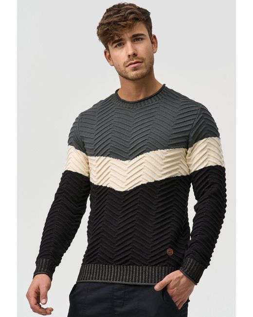 INDICODE Strickpullover Dean in Black für Herren