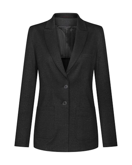 Greiff Black CASUAL Jersey Longblazer Regular Anthrazit Glencheck