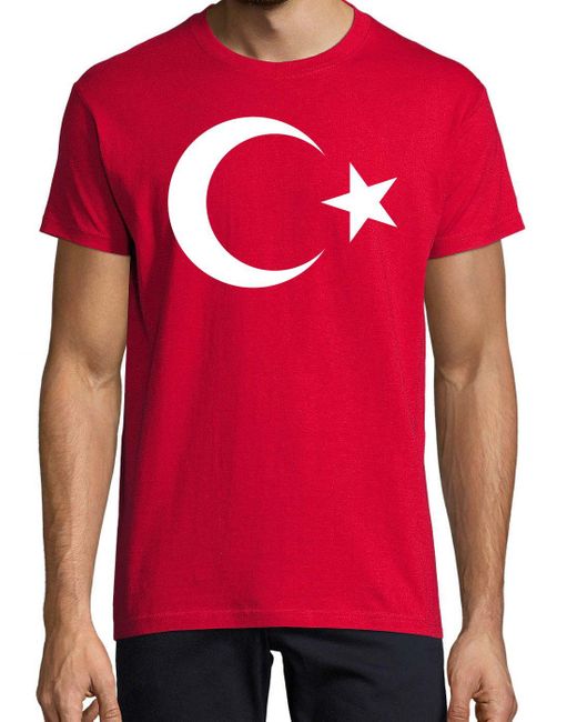 Youth Designz Ürkei T-Shirt Trikot mit trendigem Motiv in Red für Herren