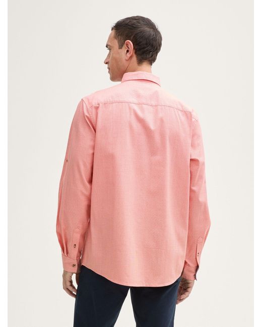 Tom Tailor Langarmhemd Regular Fit Hemd mit verstellbarer Ärmellänge in Pink für Herren