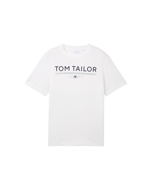 Tom Tailor T-Shirt Kurzarmshirt (1-tlg) in White für Herren