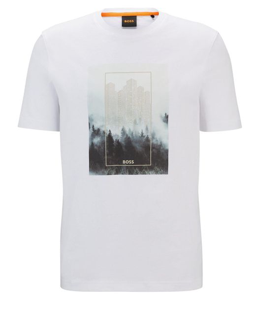 Boss T-Shirt Te_Forest (1-tlg) in Gray für Herren