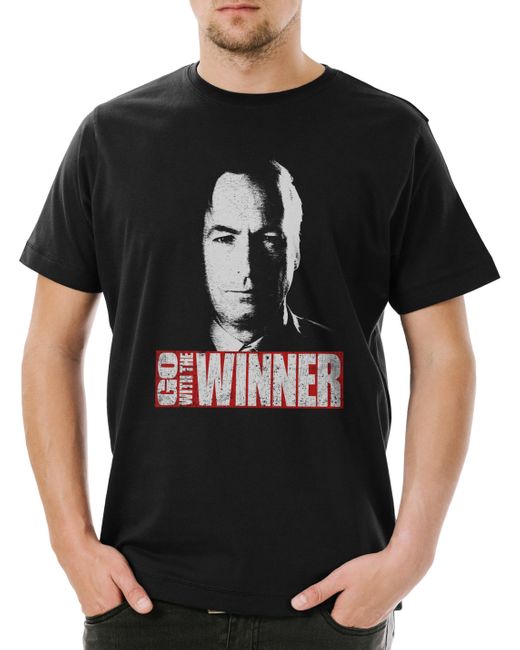 Urban Backwoods Print- Go With The Winner Saul T-Shirt Better Breaking Call Walter in Black für Herren