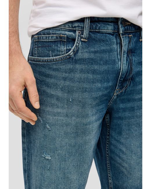S.oliver Stoffhose Jeans-Shorts / Regular Fit / Mid Rise / Straight Leg in Blue für Herren