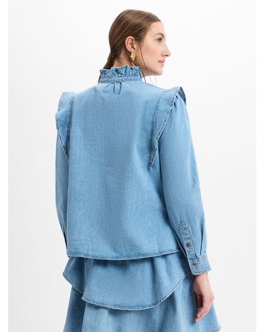 Marie Lund Blue Jeansbluse