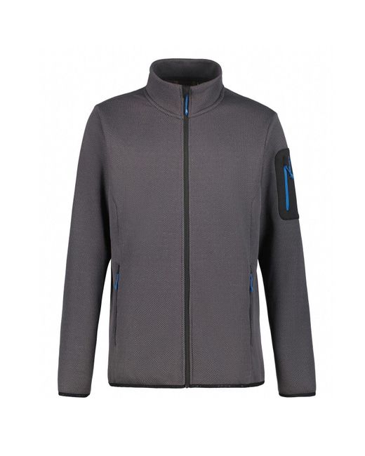 Icepeak Strickfleecejacke Bredstedt Midlayer Jacke Kapuze in Gray für Herren