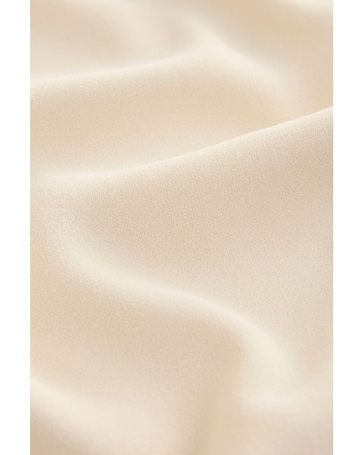 Next Natural Blusenshirt Kurzärmeliges asymmetrisches Top aus Crêpe (1-tlg)