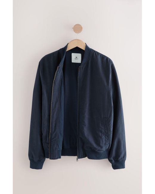 Next Ückgefärbte Bomberjacke aus Leinen und Lyocell (1-St) in Blue für Herren
