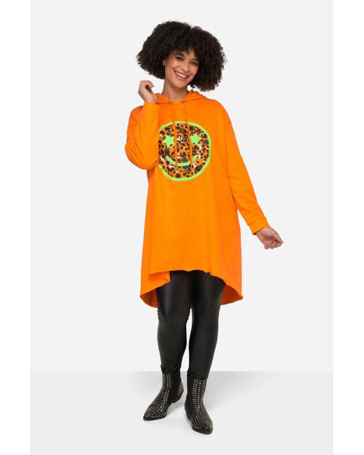 Angel of Style Orange Sweatshirt Long-Hoodie Kapuzensweater Smiley Langarm