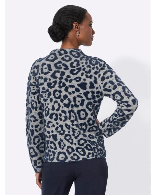 Creation L Blue Strickpullover Langarm-Pullover