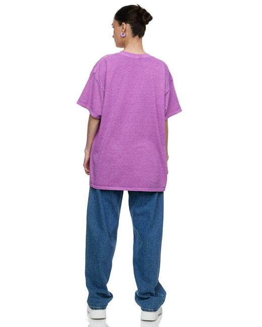 Worldclassca Purple Oversized Coast T-Shirt Sommer Oberteil Print - AMALFI C0AST ITALIA