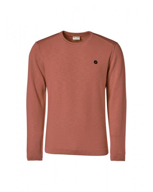 No Excess Sweatshirt Pullover Crewneck Garment Dyed + St in Pink für Herren