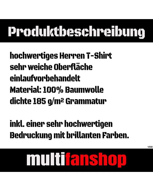 multifanshop T-Shirt Schweiz in Red für Herren